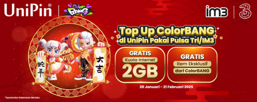 Reward Unleash: Top Up ColorBANG Pakai Pulsa Tri/IM3 Sekarang!